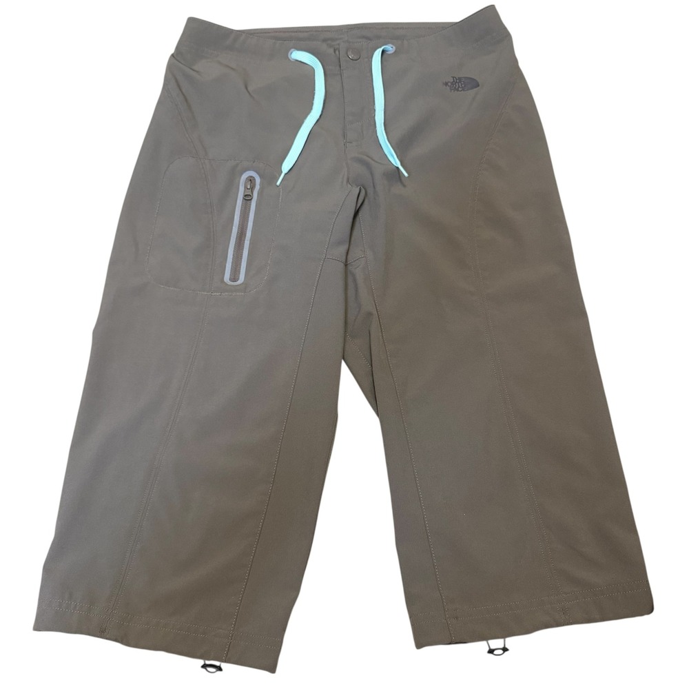 THE NORTH FACE Women's Cropped Hiking Pants Brown Elastic Waist – Size XS (US 0)
